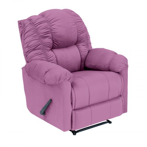 Velvet Rocking & Rotating Recliner Chair, Light Purple, NZ100, In House