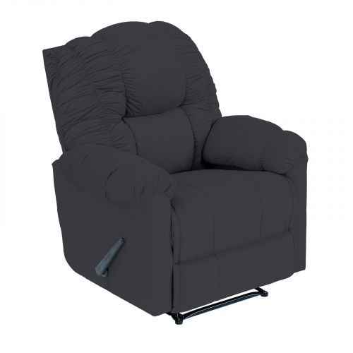Velvet Classic Recliner Chair, Dark Gray, NZ100, In House