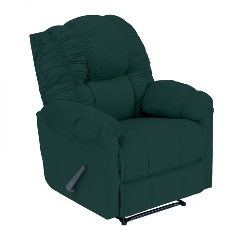 Velvet Rocking & Rotating Recliner Chair, Dark Green, NZ100, In House