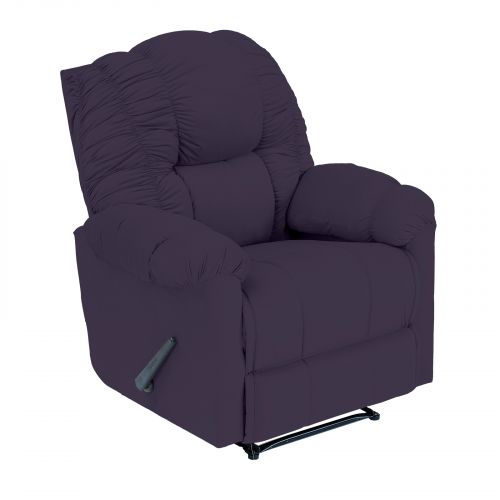 Velvet Rocking Recliner Chair, Dark Purple, NZ100, In House