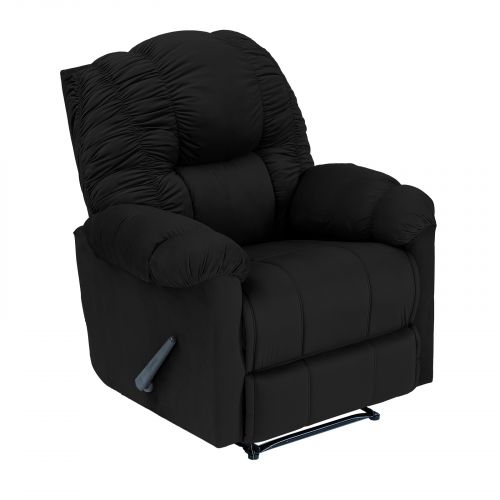 Velvet Classic Recliner Chair, Black, NZ100, In House