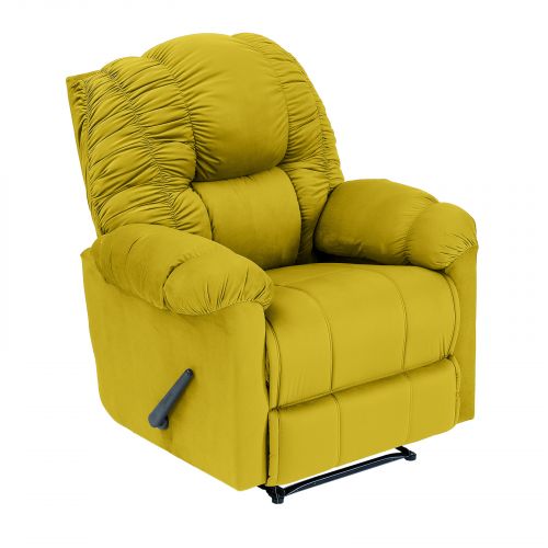 Velvet Classic Recliner Chair, Gold, NZ100, In House