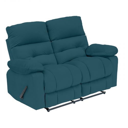 Velvet Double Classic Recliner Chair, Dark Turquoise, NZ60, In House