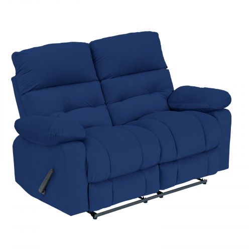 Velvet Double Classic Recliner Chair, Dark Blue, NZ60, In House