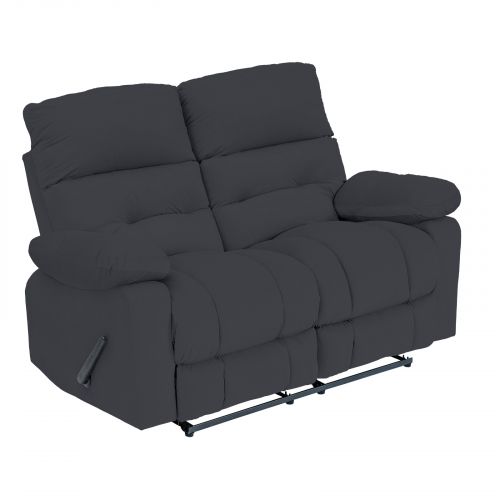 Velvet Double Classic Recliner Chair, Dark Gray, NZ60, In House