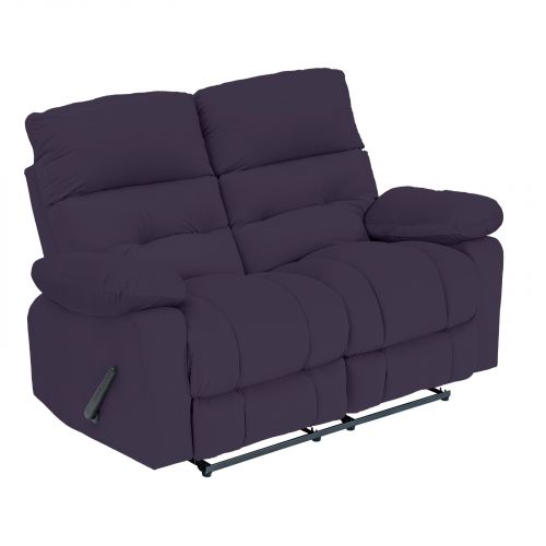 Velvet Double Classic Recliner Chair, Dark Purple, NZ60, In House