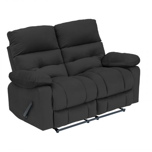 Velvet Double Classic Recliner Chair, Black, NZ60, In House