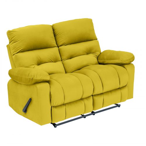 Velvet Double Classic Recliner Chair, Gold, NZ60, In House