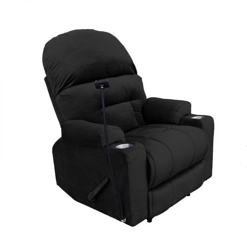 Velvet Classic Cinematic Recliner Chair with Phone Holder