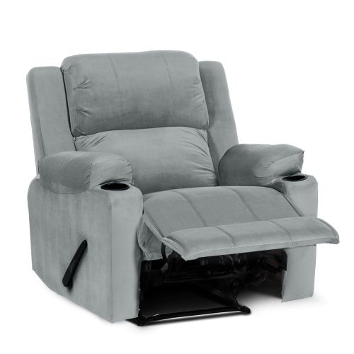 In Hosue | Lazy Troy Velvet Recliner Chair with Cups Holder AB02