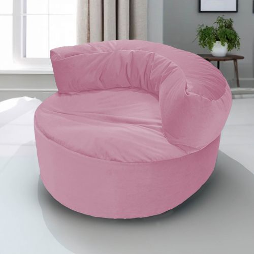 Julie | Velvet Bean Bag Chair, Light Pink, In House