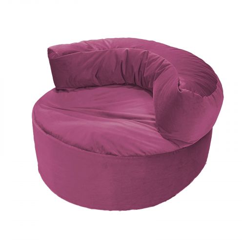 Julie | Velvet Bean Bag Chair, Dark Pink, In House