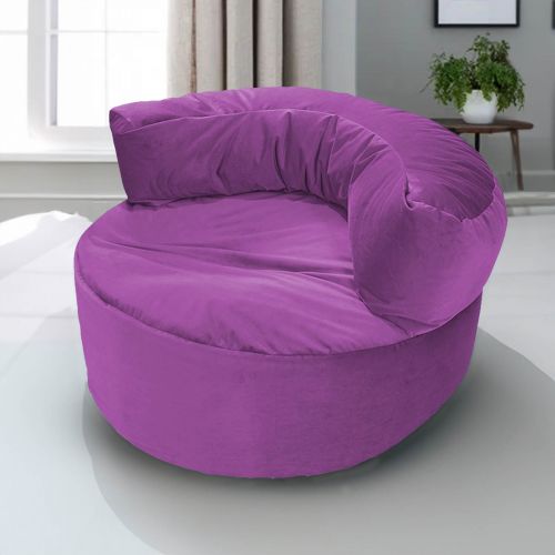 Julie | Velvet Bean Bag Chair, Light Purple, In House
