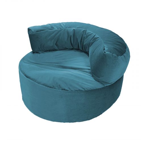Julie | Velvet Bean Bag Chair, Light Turquoise, In House