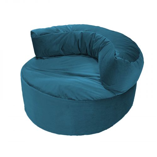 Julie | Velvet Bean Bag Chair, Dark Turquoise, In House
