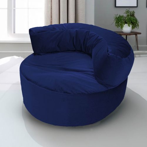 Julie | Velvet Bean Bag Chair, Dark Blue, In House
