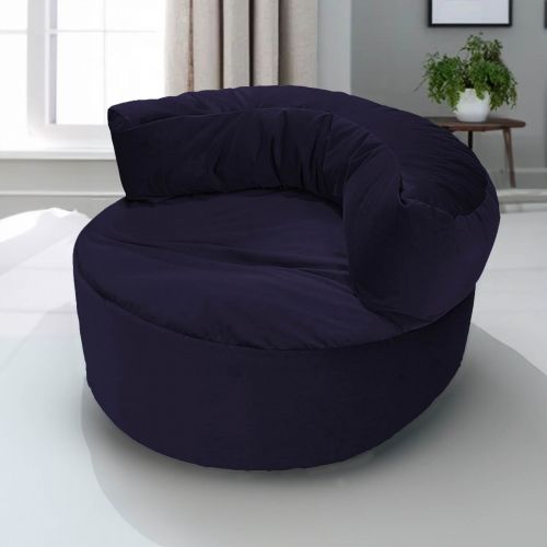Julie | Velvet Bean Bag Chair, Dark Purple, In House