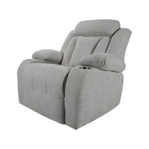 In House | Burlap Cinematic Recliner Chair with Cups Holder NZ50