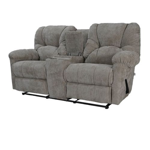 Chanel Double Cinematic Recliner Chair with Cups Holder & Storage Box, Beige, American Polo