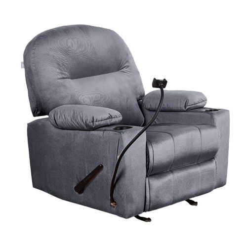 In House | Velvet Cinematic Recliner Chair with Phone & Plastic Cups Holder, Panda