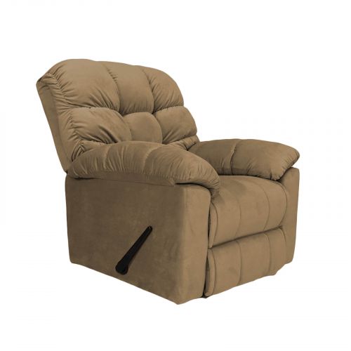 Velvet Rocking & Rotating Recliner Chair, Light Brown, NZ220