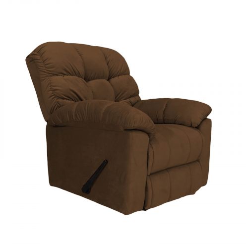 Velvet Rocking Recliner Chair, Brown, NZ220