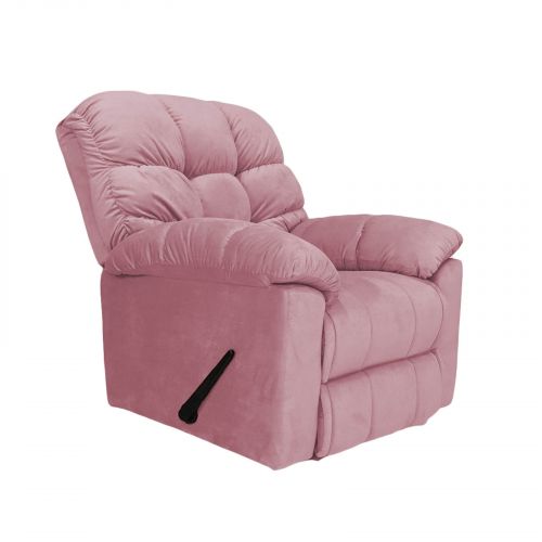 Velvet Rocking Recliner Chair, Light Pink, NZ220