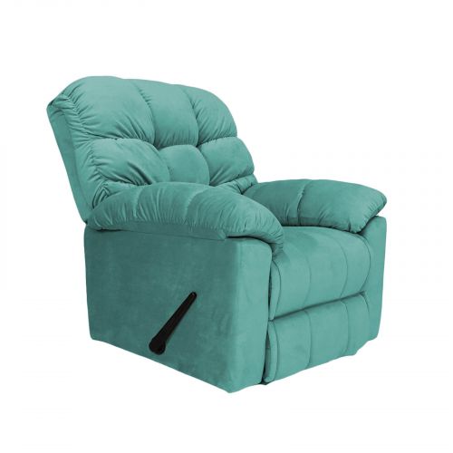 Velvet Rocking Recliner Chair, Light Turquoise, NZ220