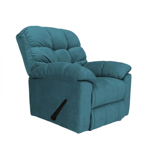 Velvet Rocking Recliner Chair, Dark Turquoise, NZ220