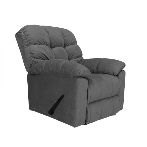 Velvet Rocking Recliner Chair, Gray, NZ220