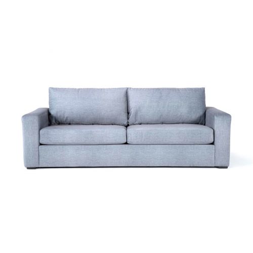 In House Best Sofa With Arms Linen Upholstered - 2 Seats - Grey