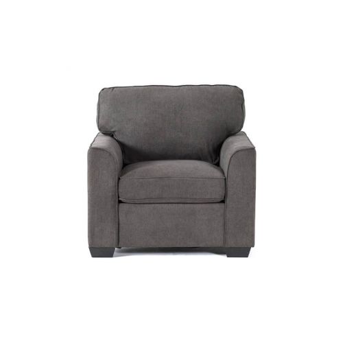 In House Sofa With Arms Linen In Upholstered - 1 Seat - Dark Grey