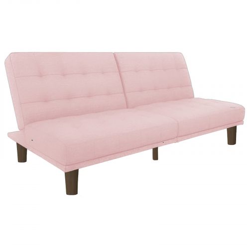 Maria | 2 In 1 Sofabed Velvet Upholstered, Light Pink