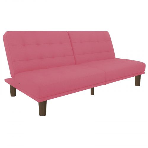 Maria | 2 In 1 Sofabed Velvet Upholstered, Dark Pink