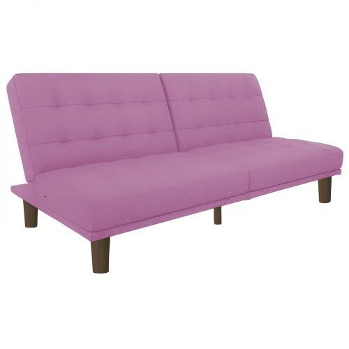 Maria | 2 In 1 Sofabed Velvet Upholstered, Light Purple