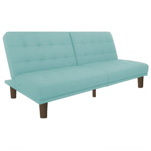 Maria | 2 In 1 Sofabed Velvet Upholstered, Light Turquoise