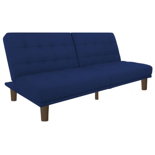 Maria | 2 In 1 Sofabed Velvet Upholstered, Dark Blue