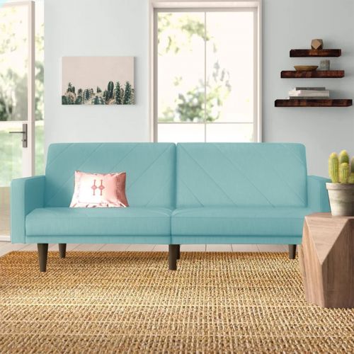 Shahrzad | 2 In 1 Sofabed Velvet Upholstered, Light Turquoise