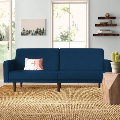 Shahrzad | 2 In 1 Sofabed Velvet Upholstered, Dark Blue