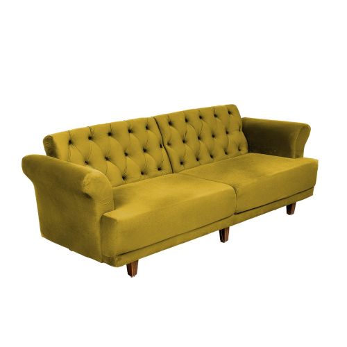 Nutella | 2 In 1 Sofabed Velvet Upholstered, Gold