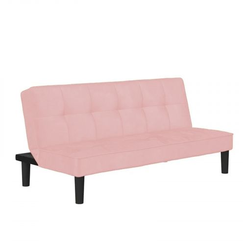 Yoomi | 2 In 1 Sofabed Velvet Upholstered, Light Pink