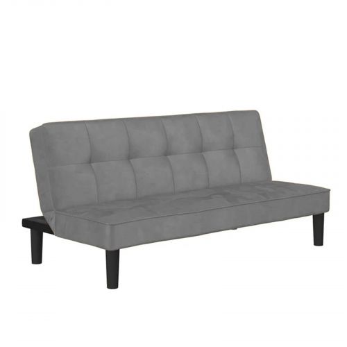 Yoomi | 2 In 1 Sofabed Velvet Upholstered, Grey
