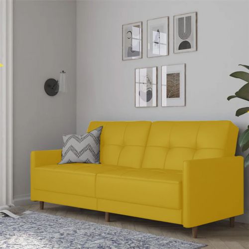 Leen | 2 In 1 Sofabed Velvet Upholstered, Gold