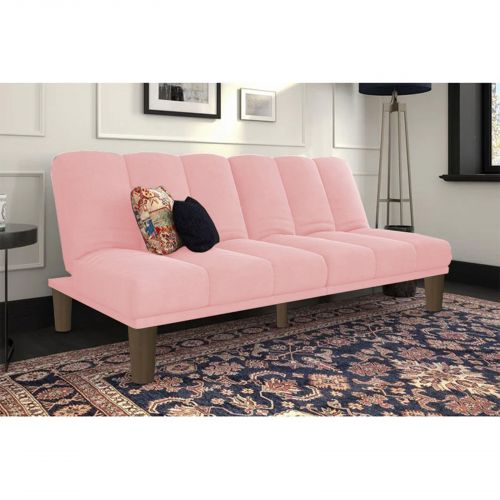 Sana | 2 In 1 Sofabed Velvet Upholstered, Light Pink