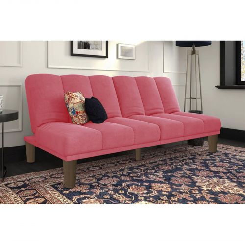Sana | 2 In 1 Sofabed Velvet Upholstered, Dark Pink