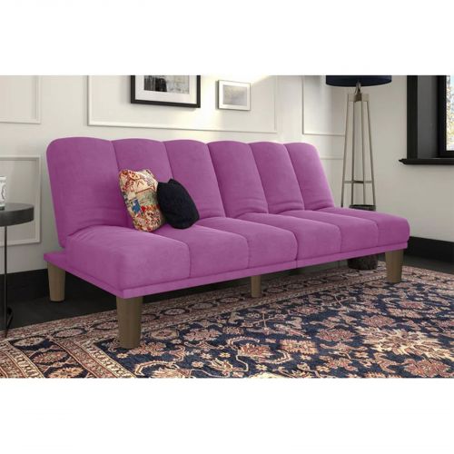 Sana | 2 In 1 Sofabed Velvet Upholstered, Light Purple