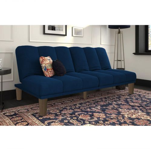 Sana | 2 In 1 Sofabed Velvet Upholstered, Dark Blue