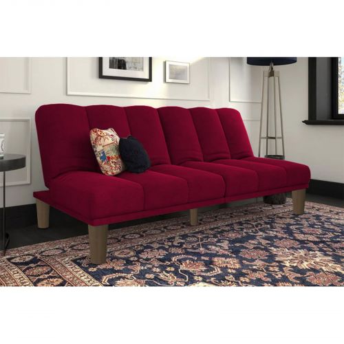 Sana | 2 In 1 Sofabed Velvet Upholstered, Burgundy