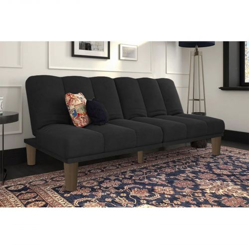 Sana | 2 In 1 Sofabed Velvet Upholstered, Black