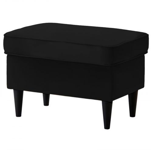 Chair Footstool Velvet From In House with Elegant Design, Black, E3 | In House